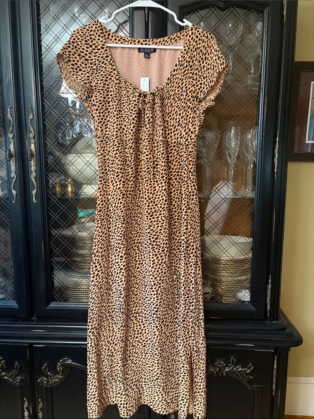 J. Crew Tan Leopard-Print Maxi Dress